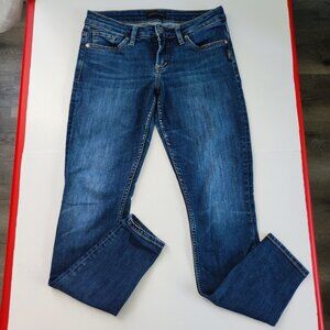 Silver Jeans Tuesday skinny stretchy dark wash indigo blue women's size W27 L29